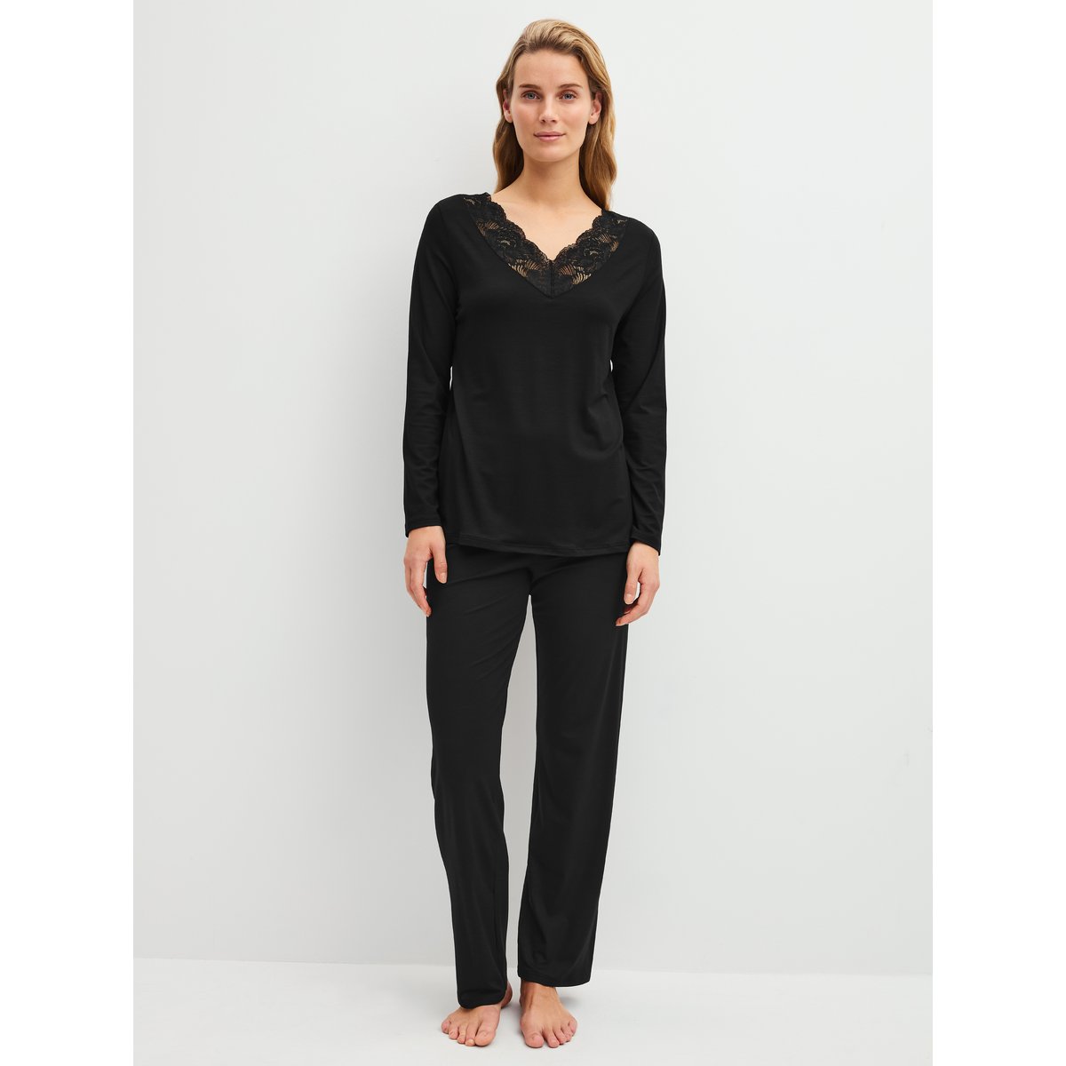manches longues Modal ELEGANT DREAMS noir, CALIDA