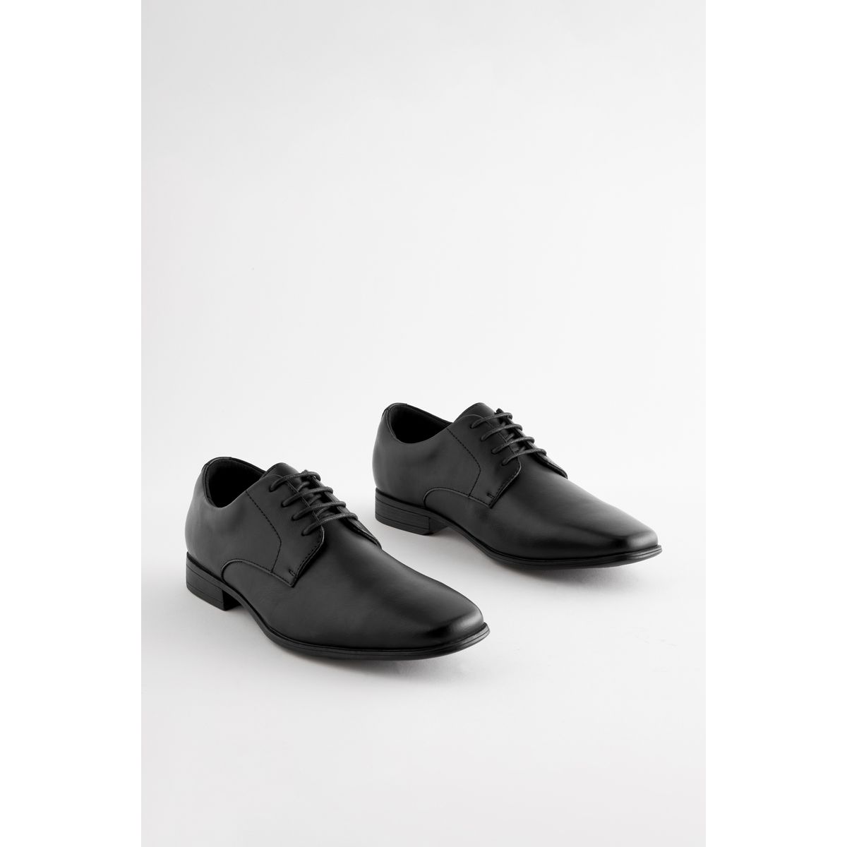 Chaussures derby fines à bout carré noir, NEXT