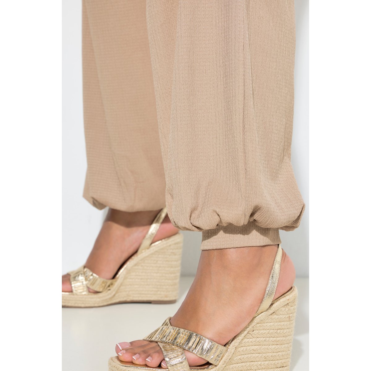 Pantalon en crêpe chameau, ULLA POPKEN