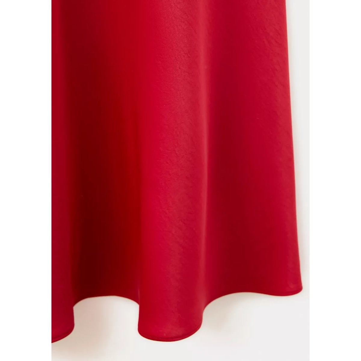 Robe midi col rond rouge, MANGO