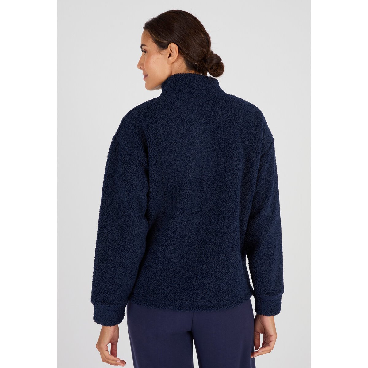 Sweat-shirt Thermolactyl maille polaire bleu marine, DAMART