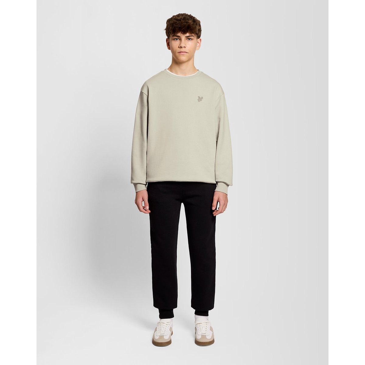 Sweat-shirt épais en coton beige blé, LYLE & SCOTT