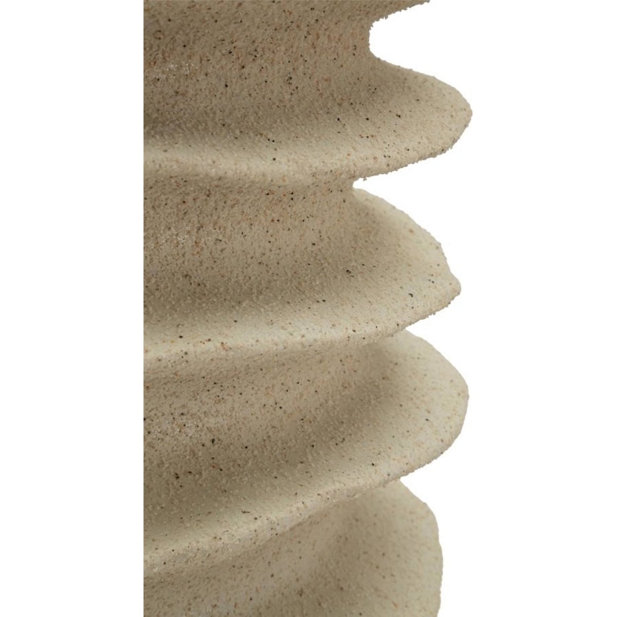 Vase sculptural à relief ondulé esprit japandi sable, RECOLLECTION