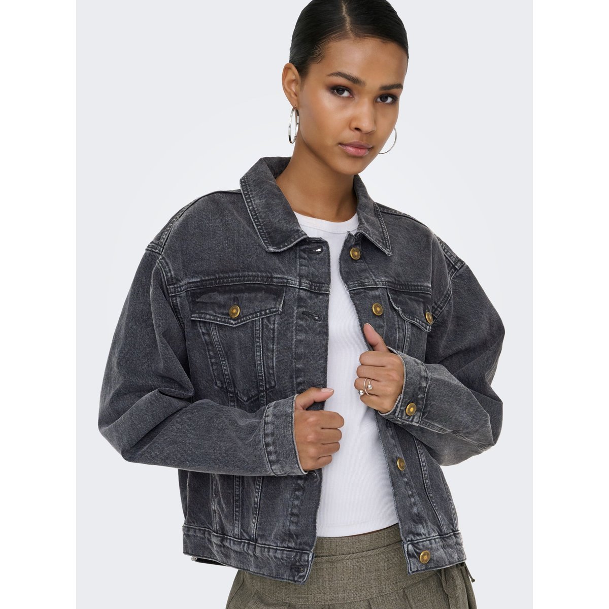 Veste En Jean noire - washed black 1, ONLY