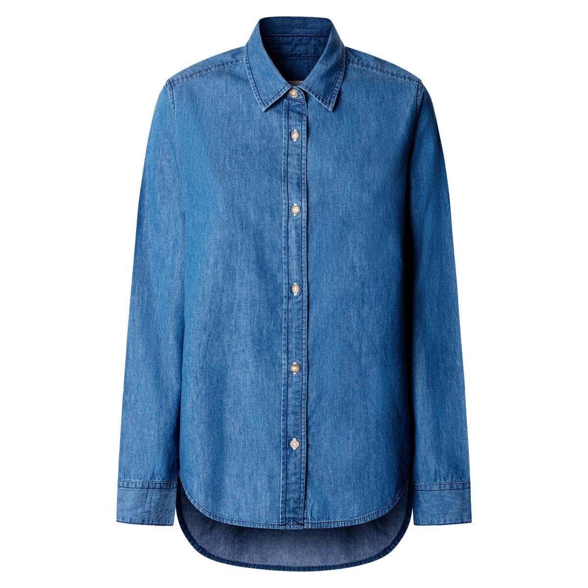 Chemise Coupe Regular En Denim 5oz  2/1 bleu shirting denim, PEPE JEANS