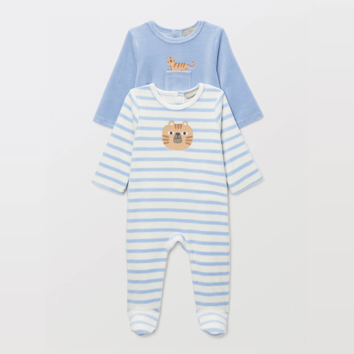 Lot de 2 dors-bien en velours en coton BIO GOTS angelot, BOUT'CHOU