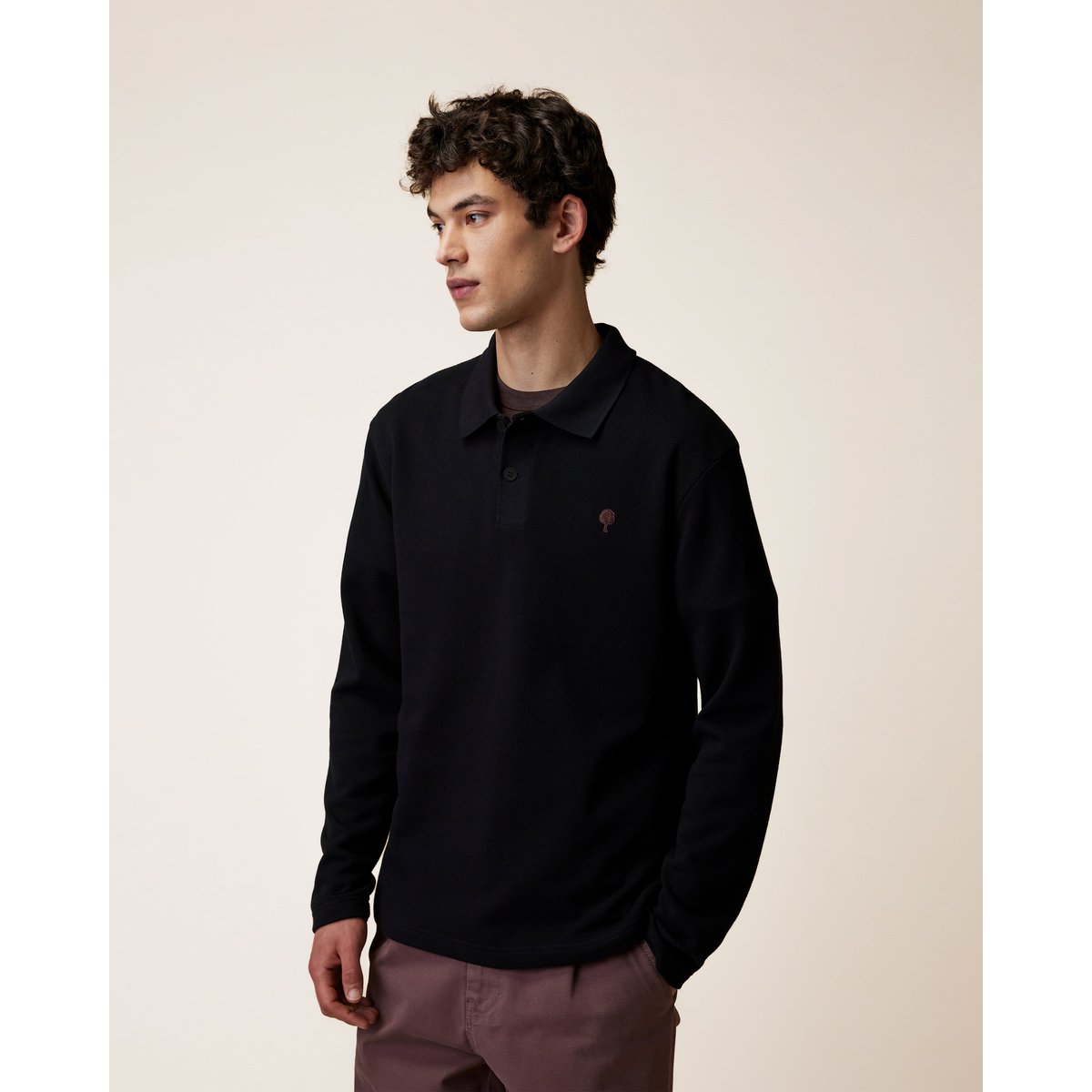 Polo en maille noir, FAGUO