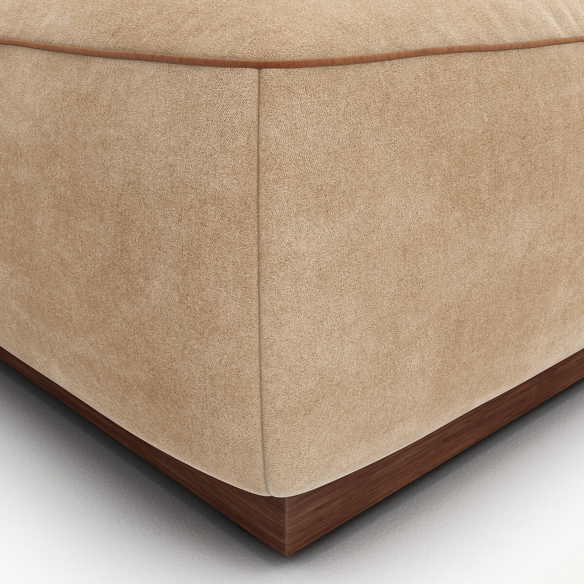 Rechte halve zetel van stonewashed fluweel, JACOPO touwkleur, AM.PM