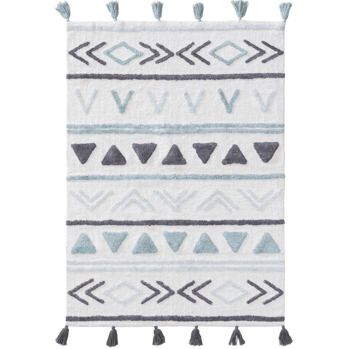 Tapis lavables pour enfants tufté main LEVI bleu, BENUTA