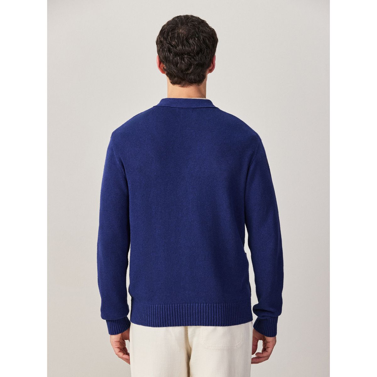 Cardigan décontracté en lin majoritaire bleu marine, NEXT