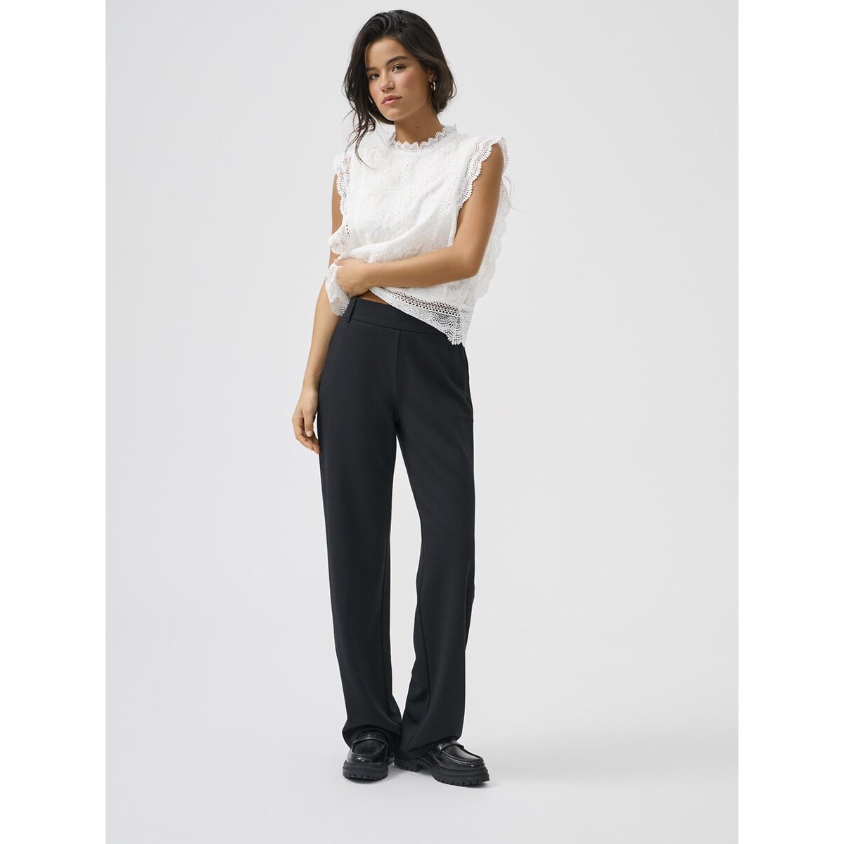 Pantalon large noir, ONLY