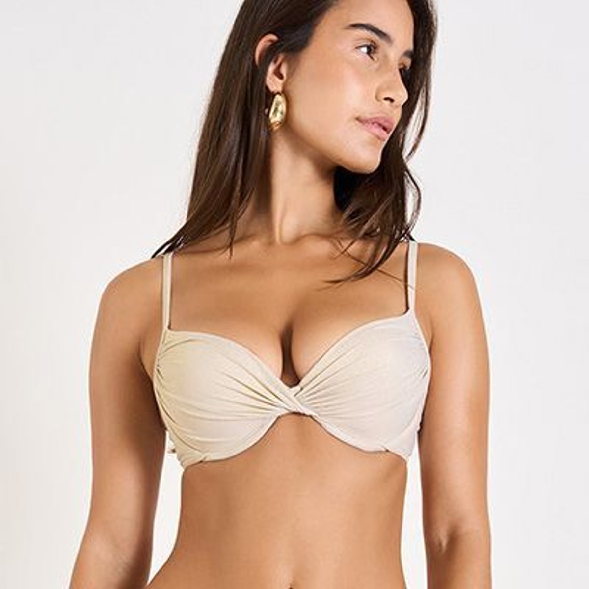 Haut de maillot armaturé Praline - ADAMAN ecru, LIVIA