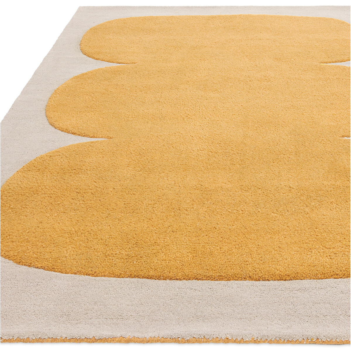 Abstract Sculpt Pattern Rug in 100% Wool ochre, ÉDITÉ