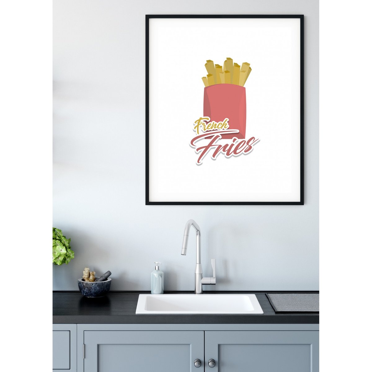 Affiche French Fries blanc, L'AFFICHERIE