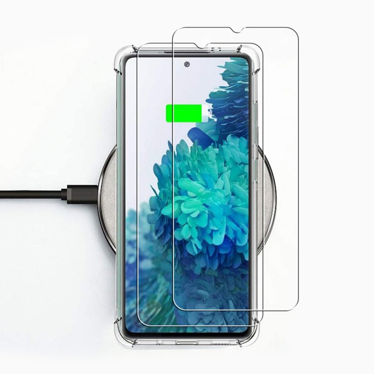 Coque Galaxy S22 Plus 5g antichoc + 2 vitres transparent, EVETANE