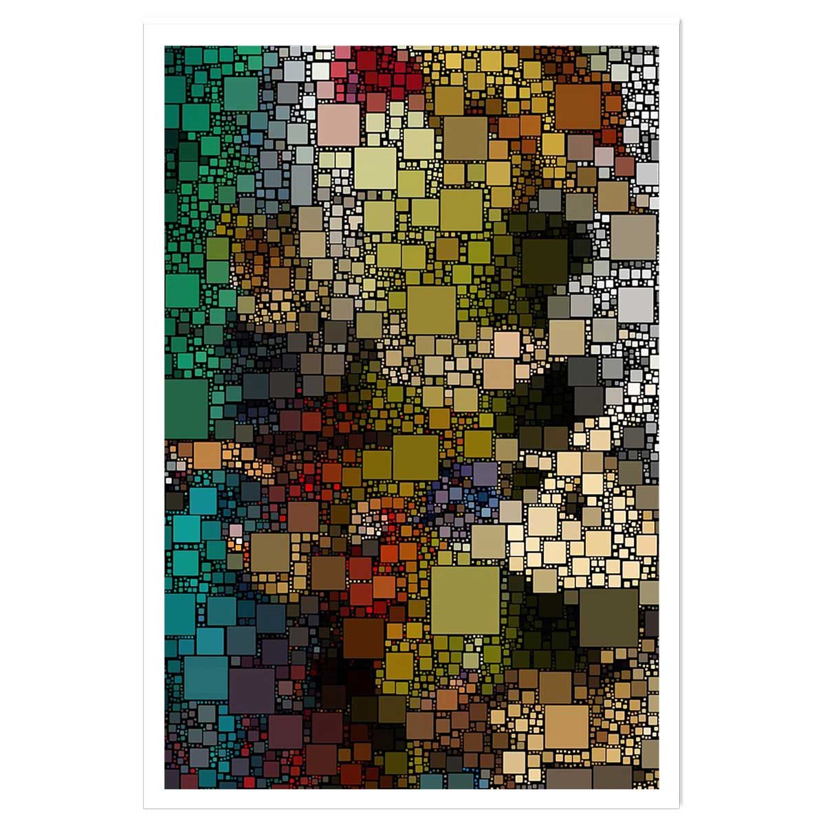 Affiche vitraux sagrada familia affiche seule, HEXOA