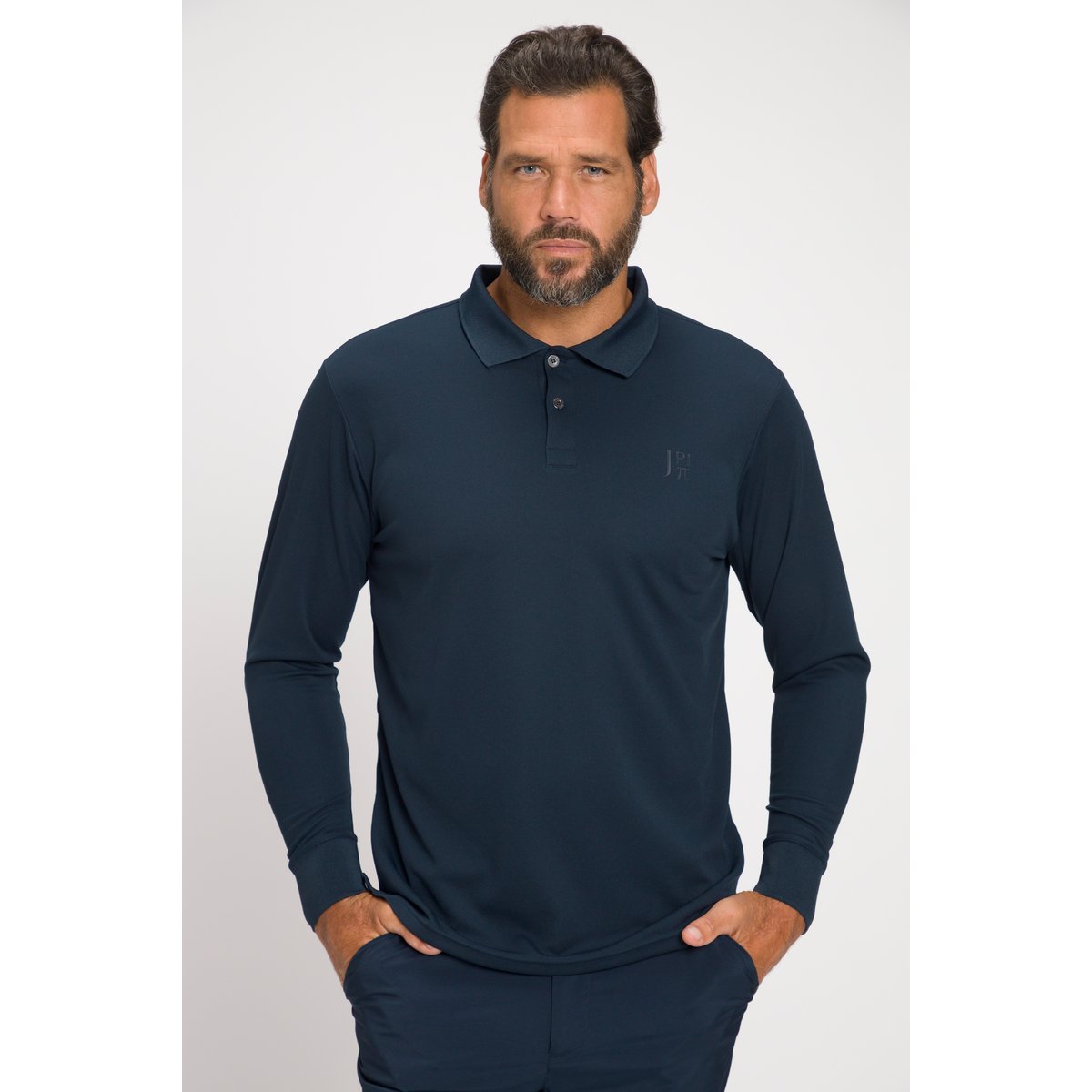 Polo manches longues, spécial golf bleu marine, JP1880