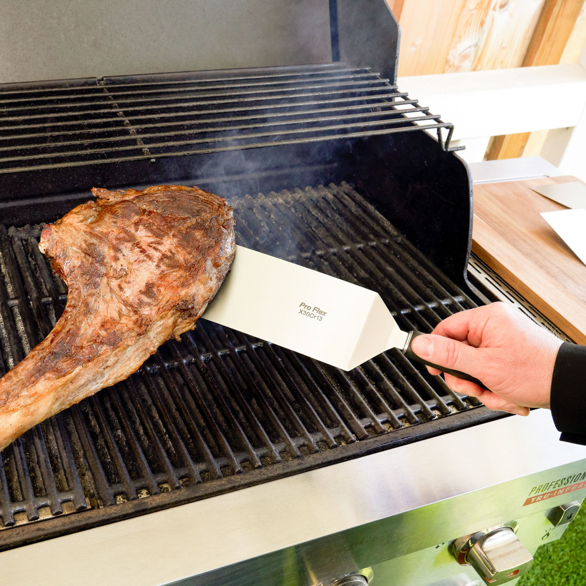 Set 3 spatules Barbecue - PRO FLEX noir, SABATIER TROMPETTE