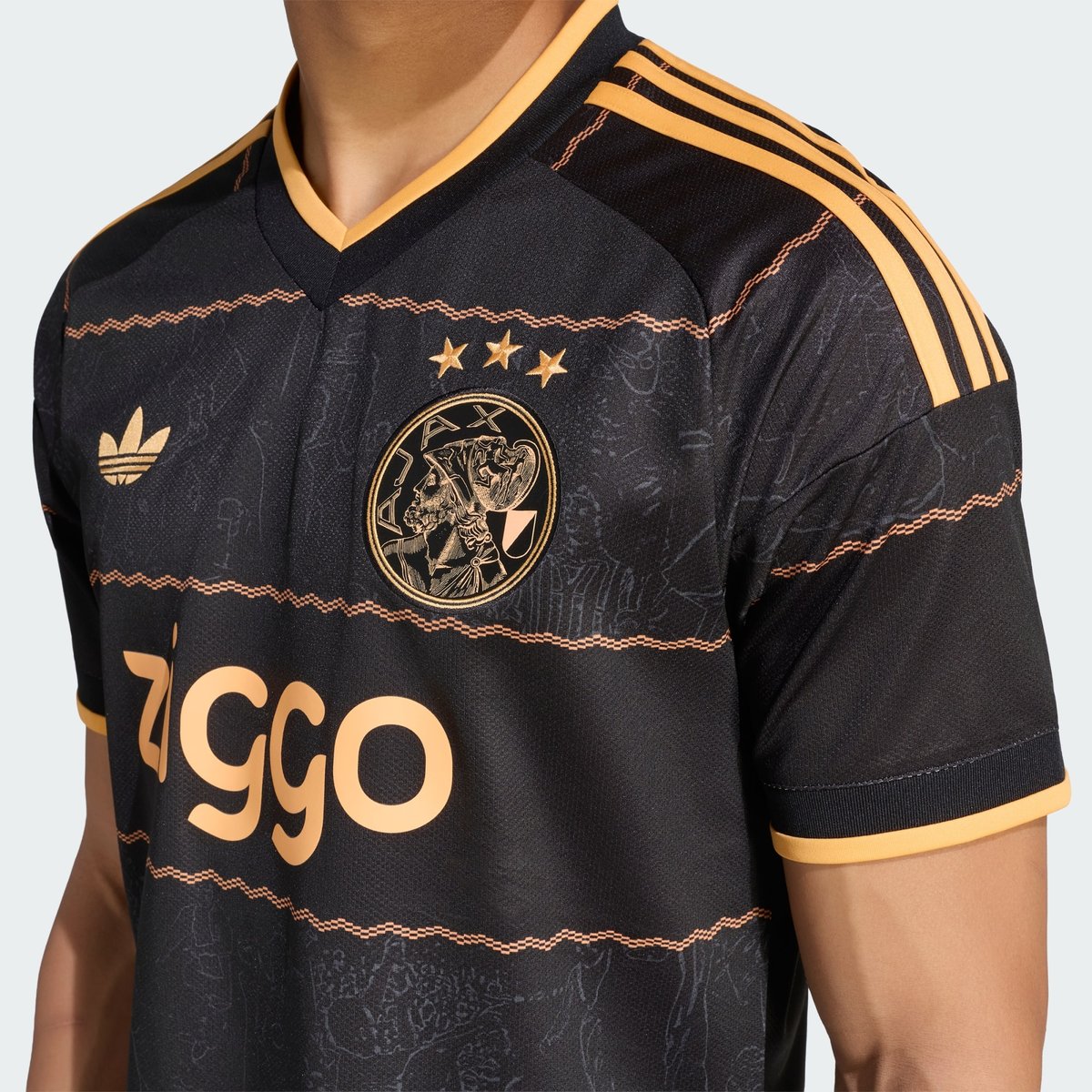 Maillot Extérieur Ajax Amsterdam 26/27 Maillot Extérieur Ajax Amsterdam 26/27 black / hazy orange, adidas Performance