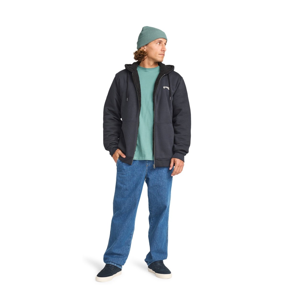 Sweat à capuche ARCH SHERPA noir black, BILLABONG