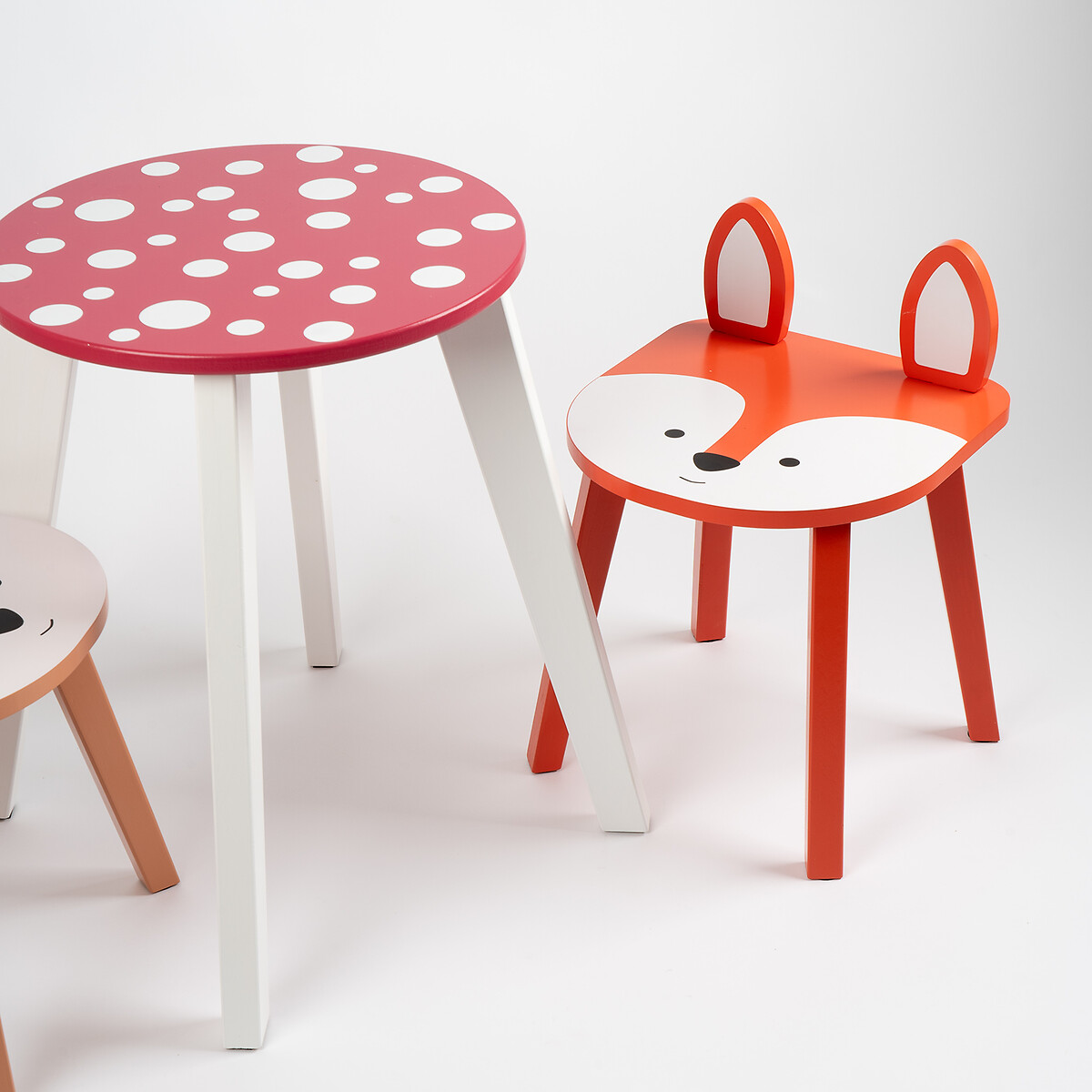 Woodland Kids Table & Chair Set red/white, SO'HOME