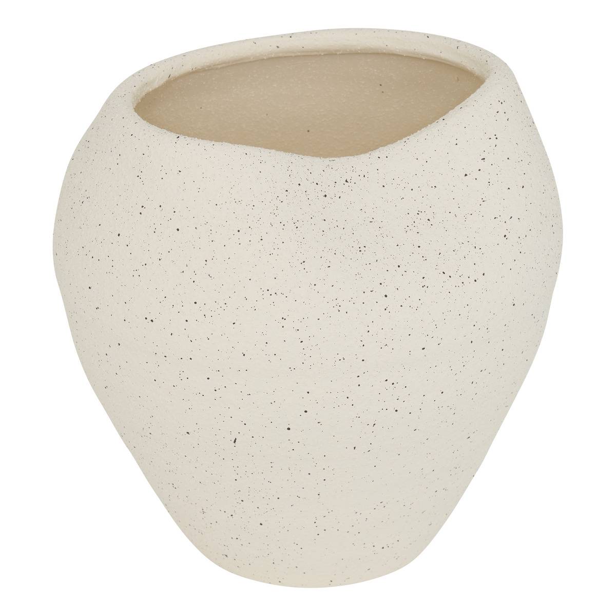 Vase cube en grès SIEN blanc, ATMOSPHERA