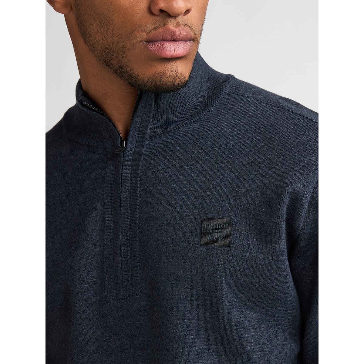 Pull utility à col zippé stonefield bleu royal navy, PETROL INDUSTRIES