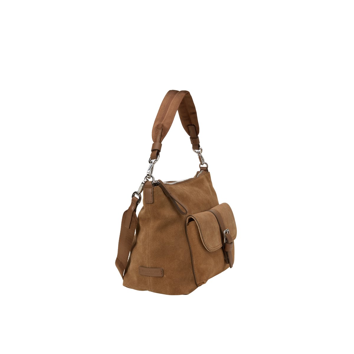 Sac Hobo modèle Caren en cuir de vachette velours souple cognac, MARC O'POLO