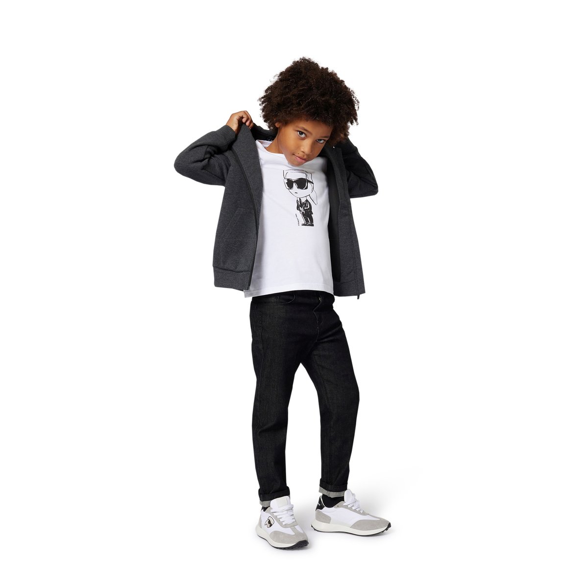 T-shirts à manches courtes blanc, KARL LAGERFELD KIDS