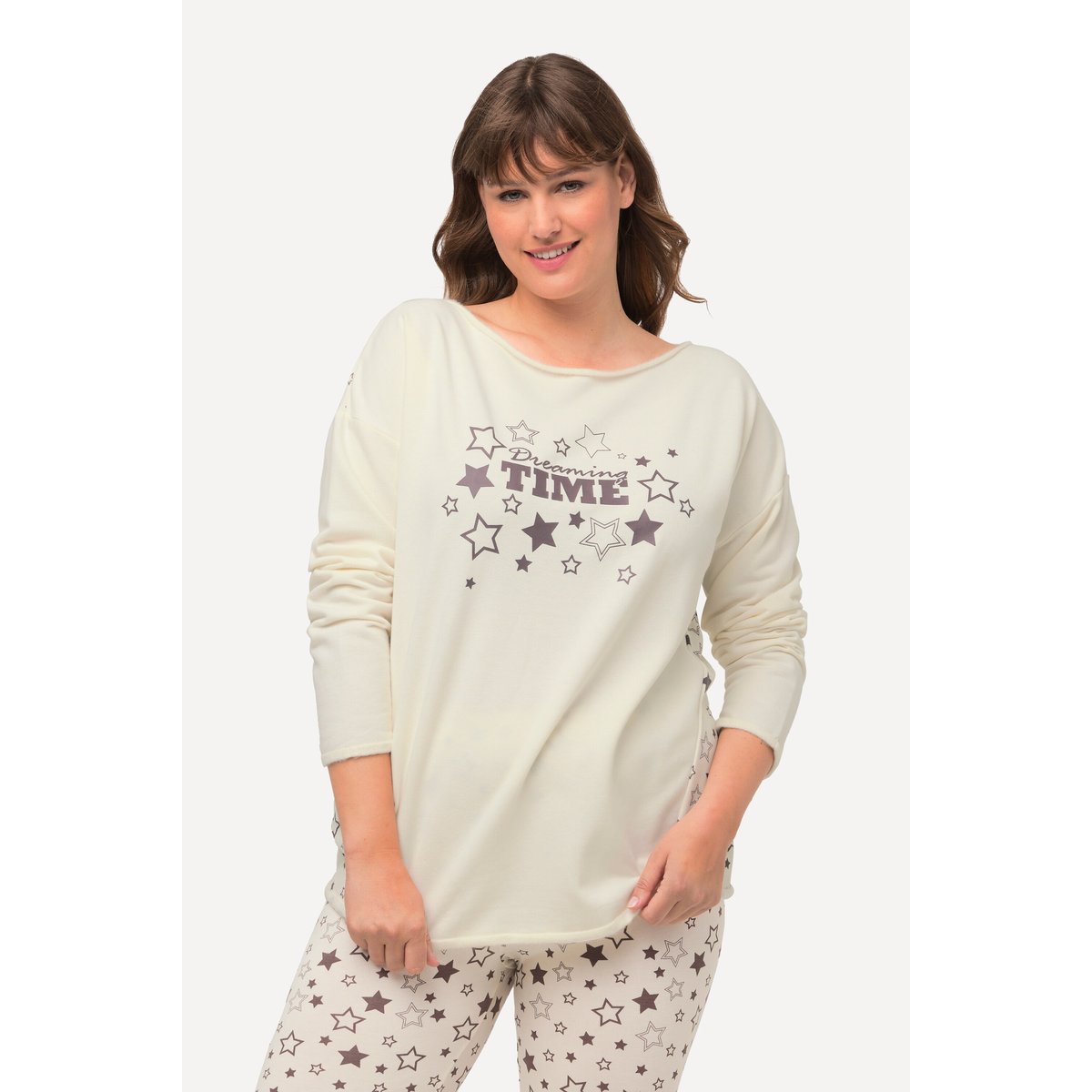 Pull en molleton oversize à col craie, ULLA POPKEN
