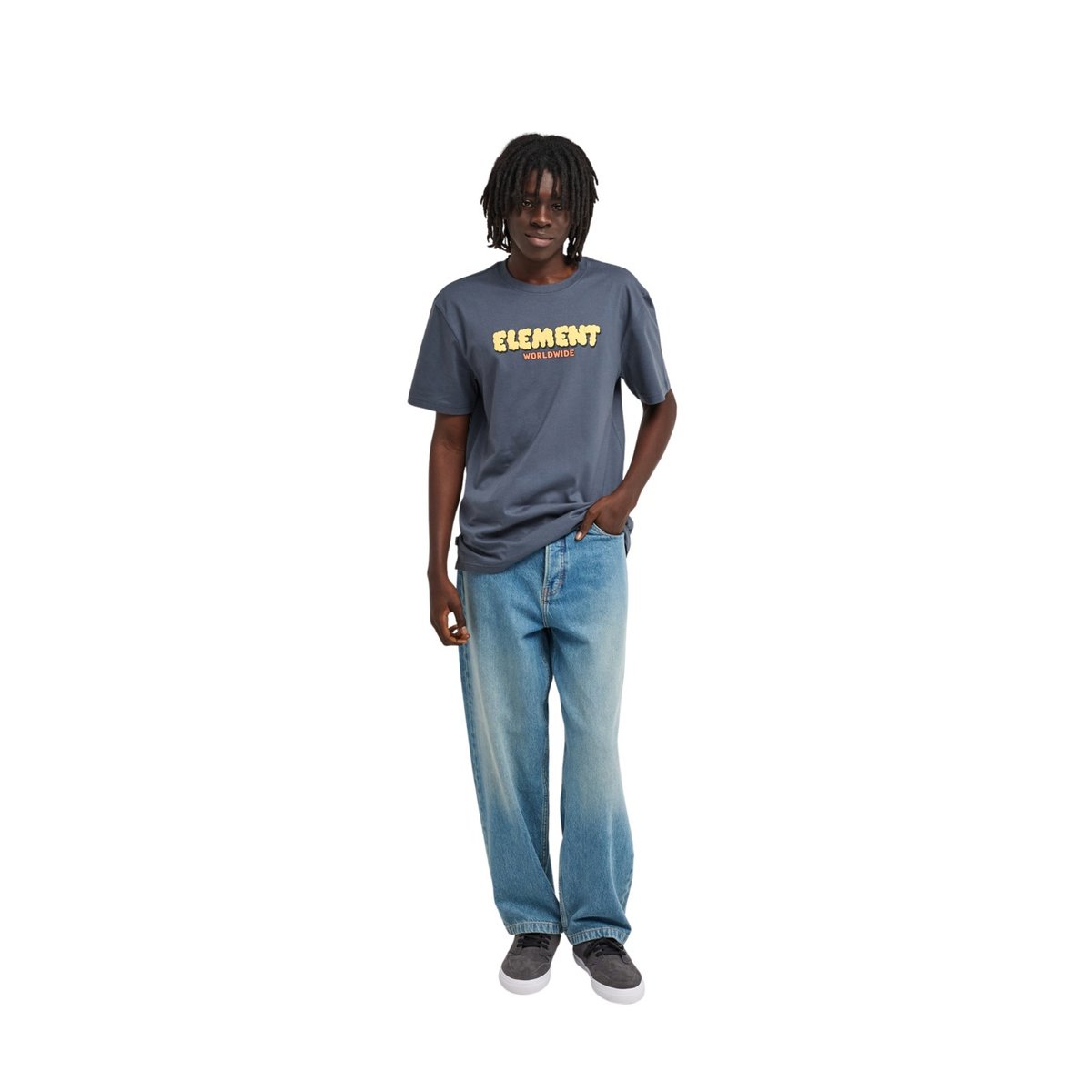 T-Shirt manches courtes FLUFF gris dark slate, ELEMENT