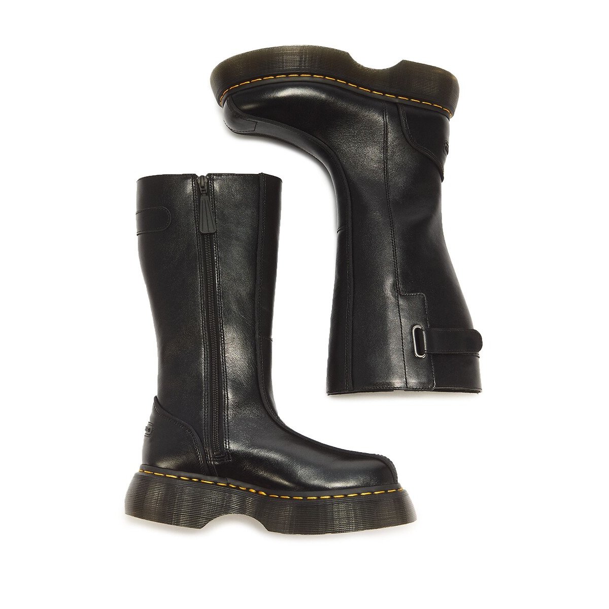 Bottes en cuir, Buzz Milled Gloss noir, DR. MARTENS