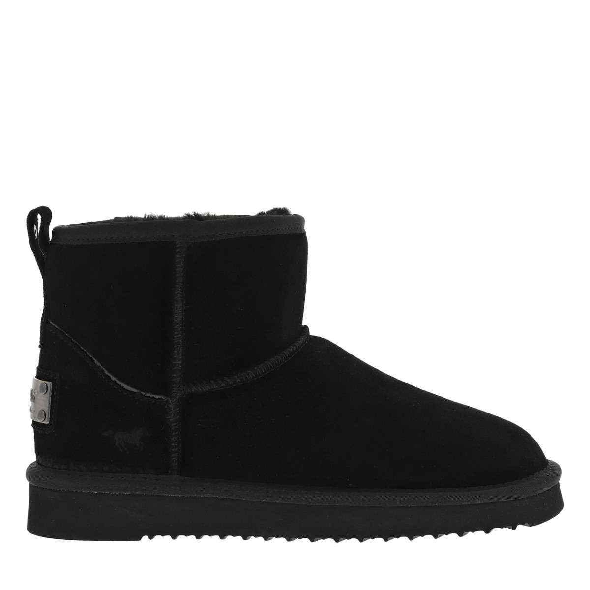Boots cuir de vachette noir, MUSTANG