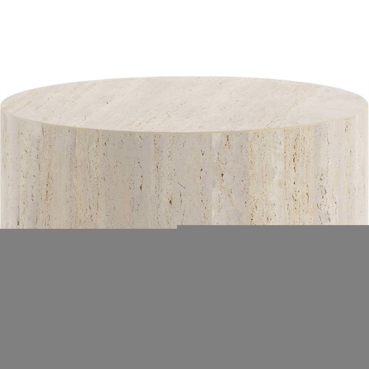 Table basse ronde en marbre travertin naturel, RECOLLECTION
