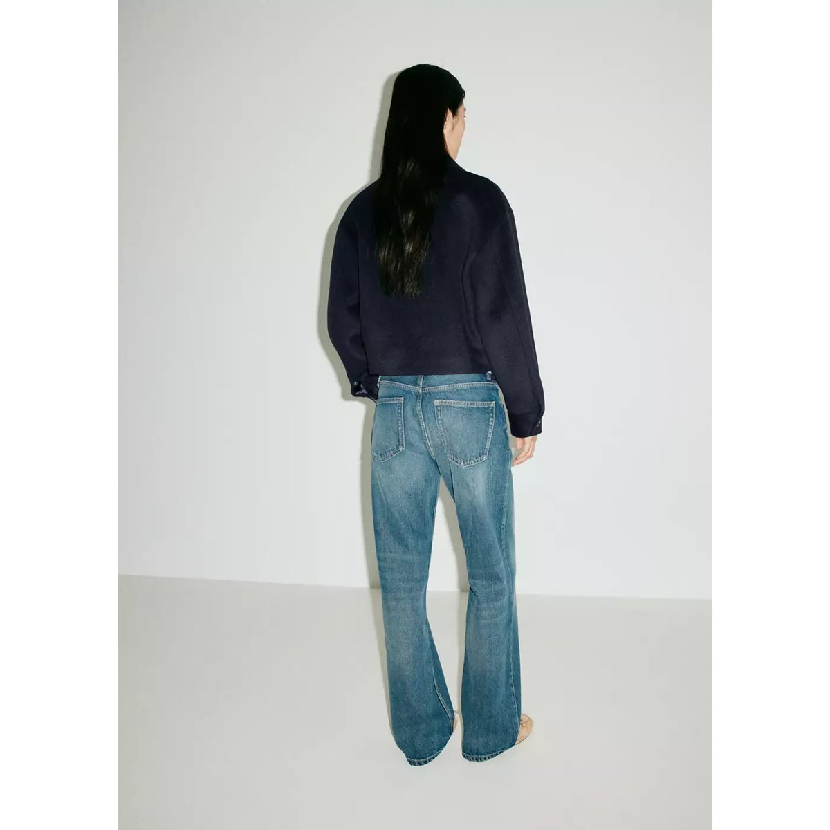 Veste bomber laine bleu marine, MANGO