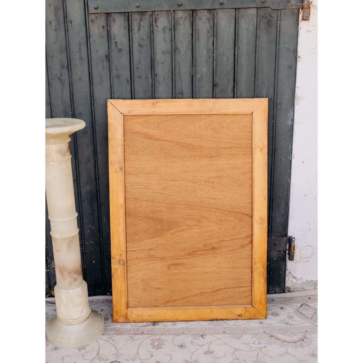 Miroir en bois rectangulaire Georges N°1146 - Bon état bois clair, DEBONGOUT