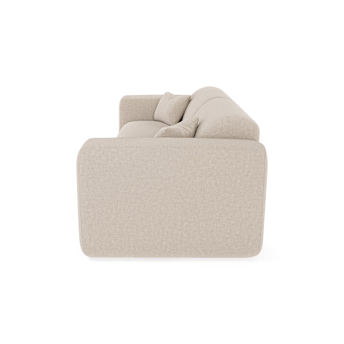 Canapé en tissu tramé MYRA beige, SIA HOME