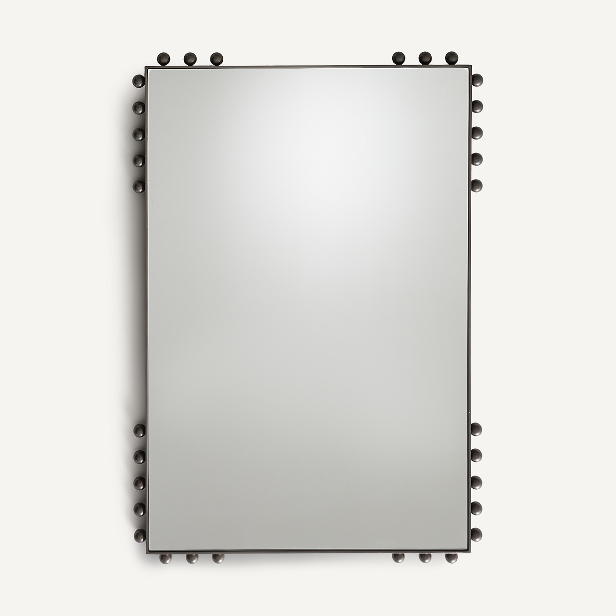 Arama Mirror with Nickel Lacquer Finish and Beaded Edging, H96cm black, AM.PM