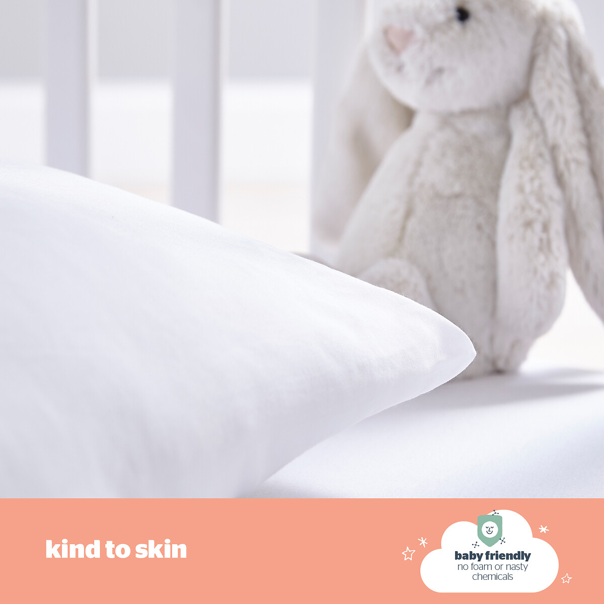 Safe Nights Toddler Bed Set - 4.5 Tog white, SILENTNIGHT