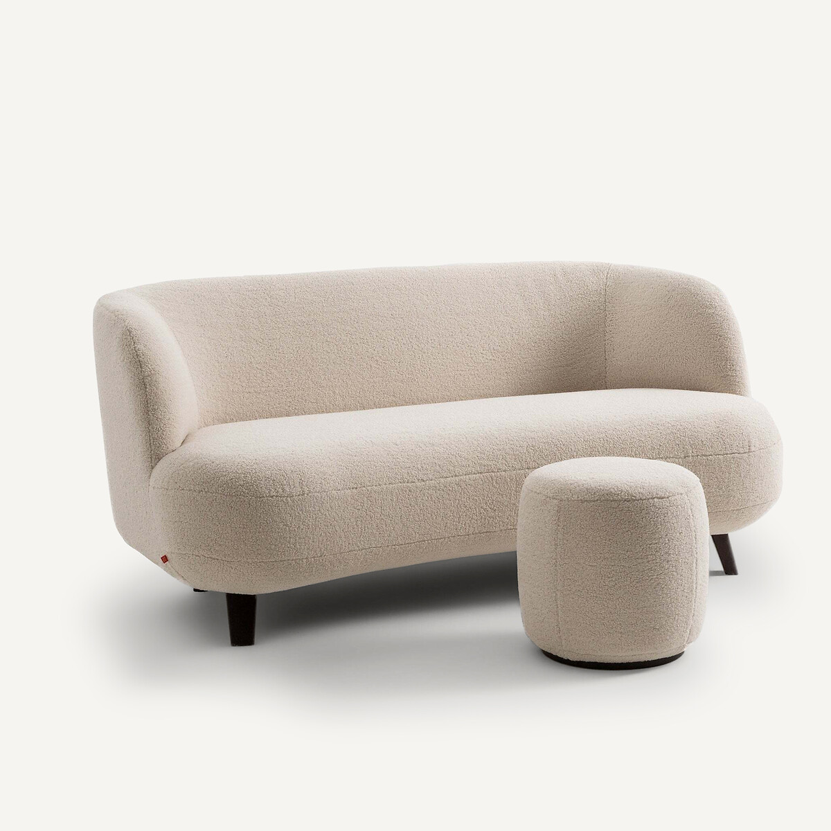 Canapé XS polyester, en bouclette, ROSEBURY craie, AM.PM X EMMANUEL GALLINA