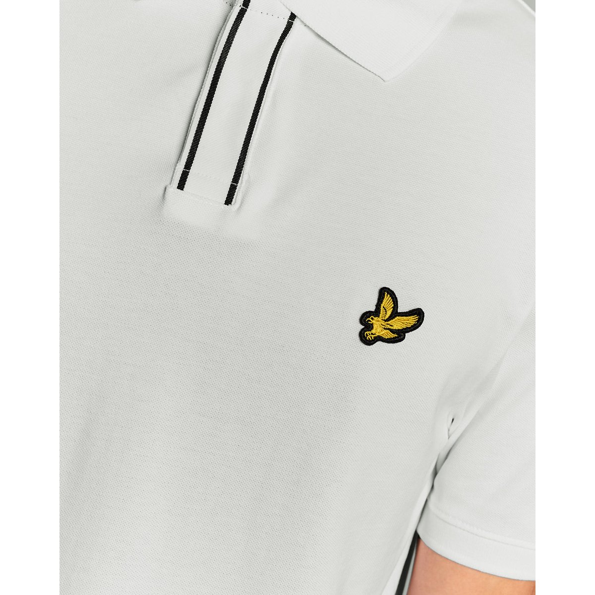Polo patte à liserés contrastés blanc, LYLE & SCOTT