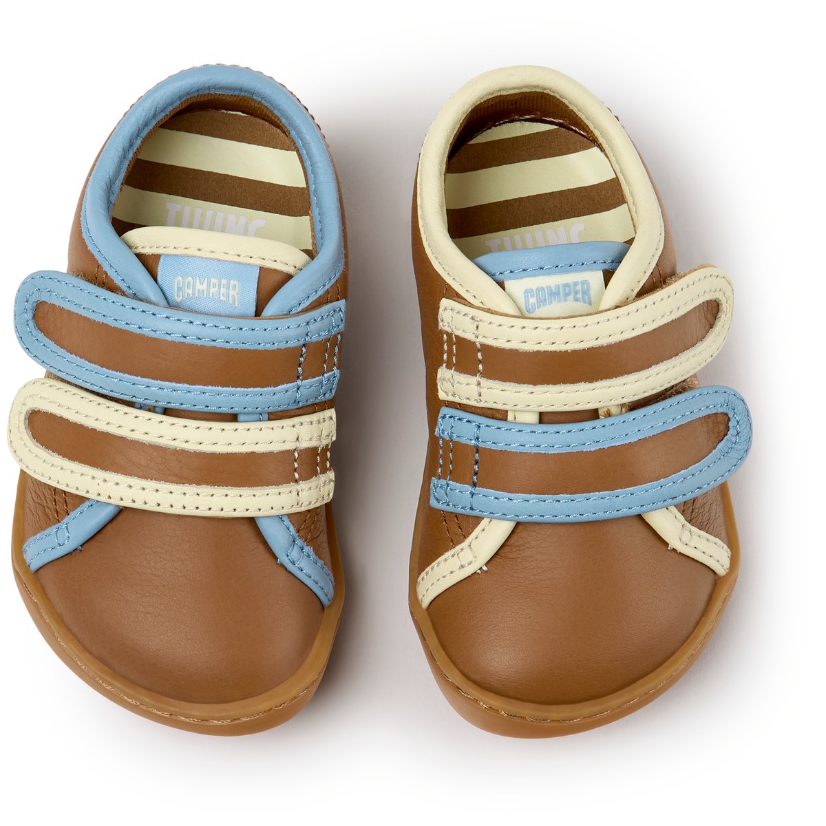 Baskets Peu Cami Twins Smooth Leather brun moyen 008, CAMPER