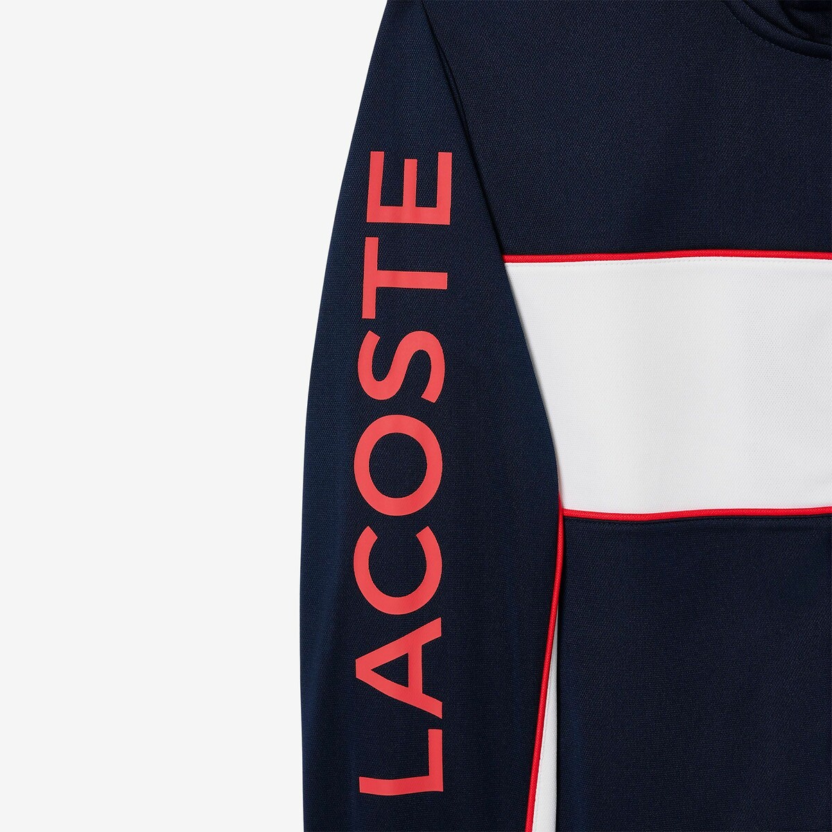 Sweatshirt zippé Tennis marquage imprimé bleu-5gc, LACOSTE