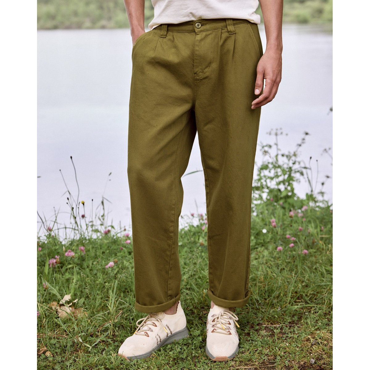 Chino LANDAIS kaki foncé, FAGUO