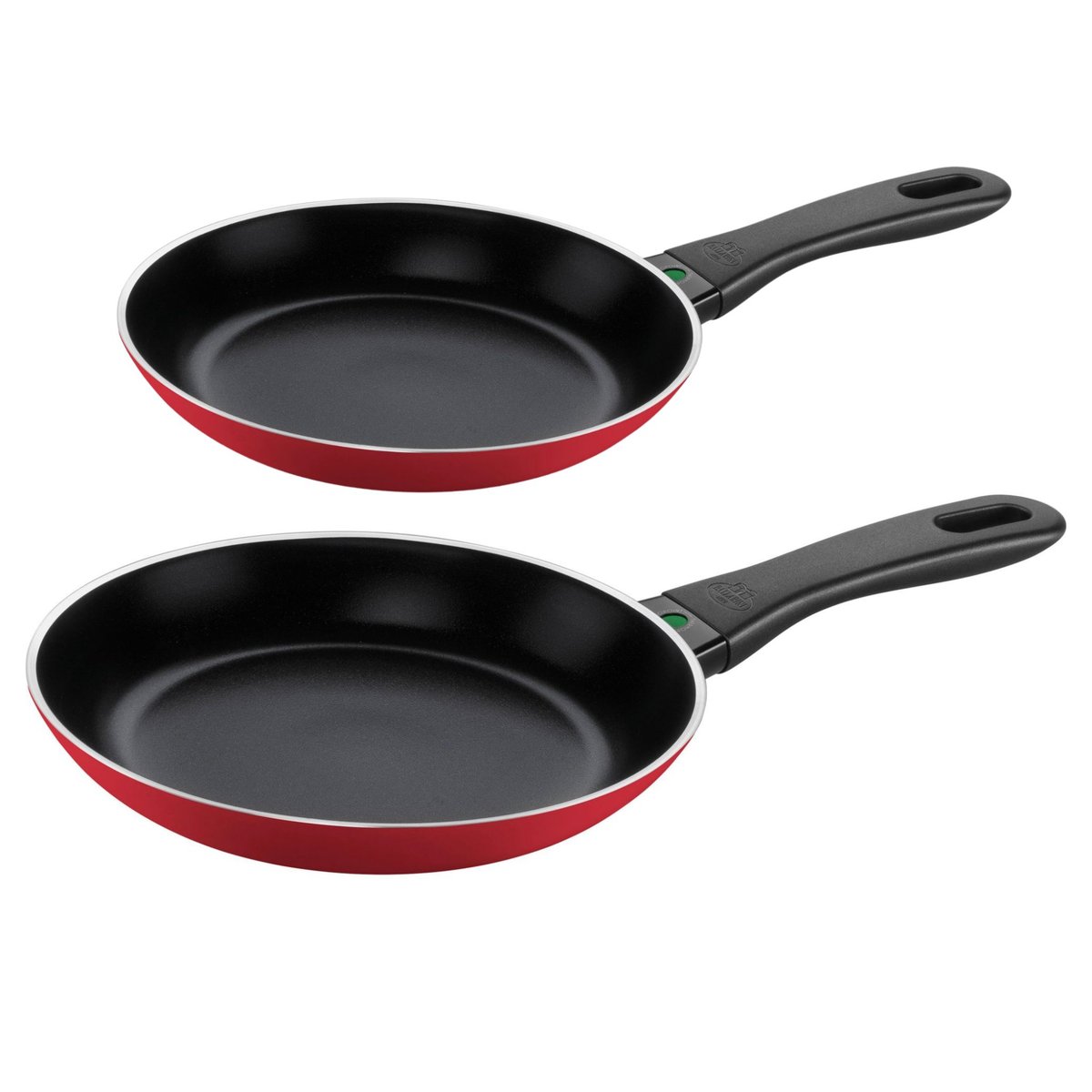 Set de poêles 20, 24 cm Rouge foncé Caprera couleur unique, BALLARINI