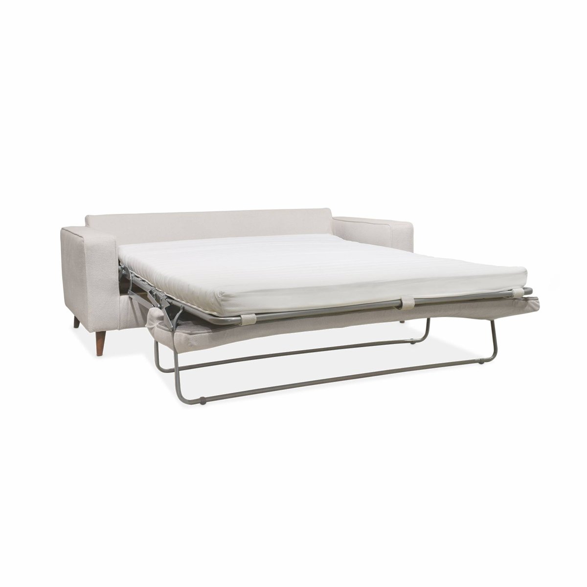 Canapé lit convertible 3 places avec matelas 12cm - Fabriqué en France GUSTAVE ivoire, SWEEEK