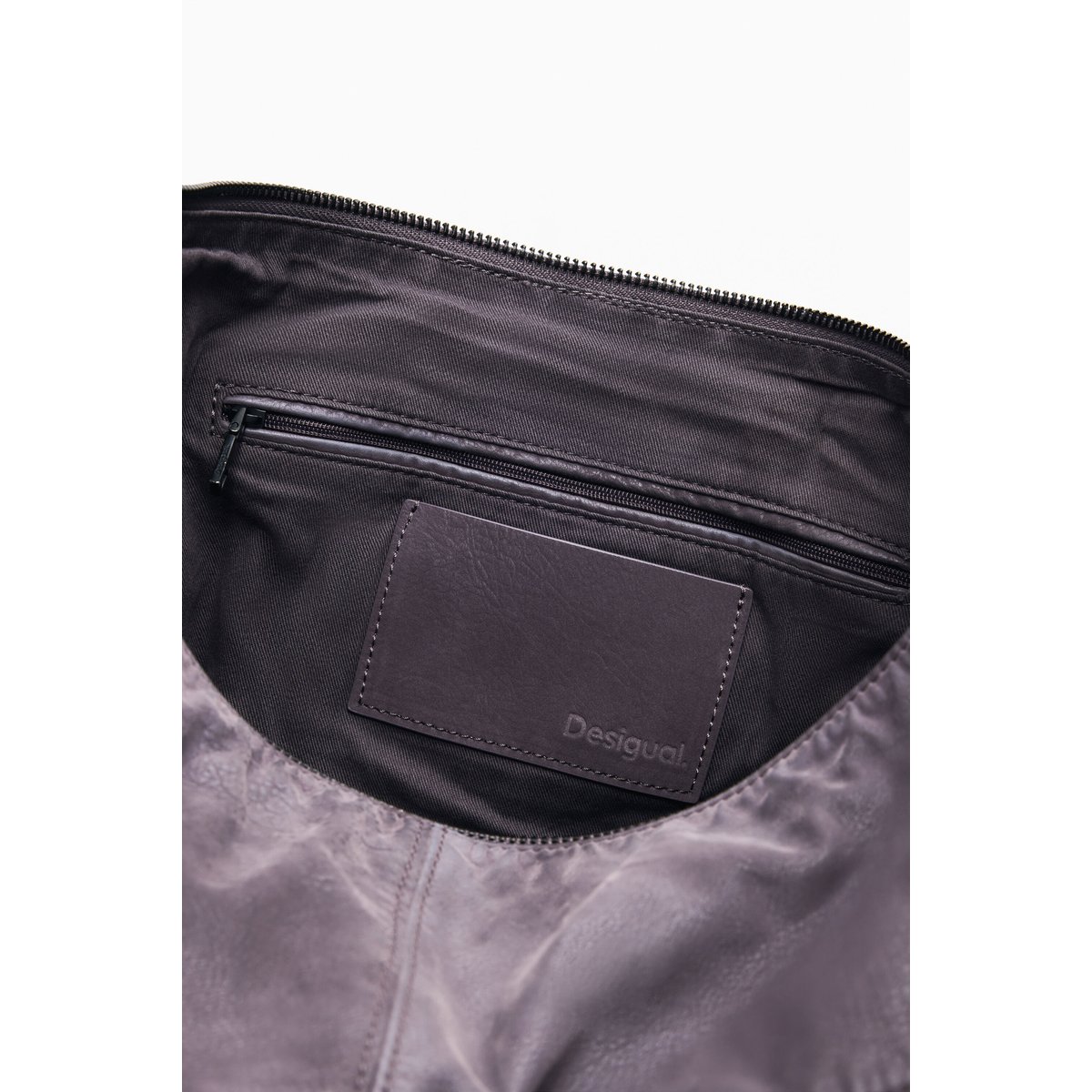 Sac moyen effet cuir noir, DESIGUAL