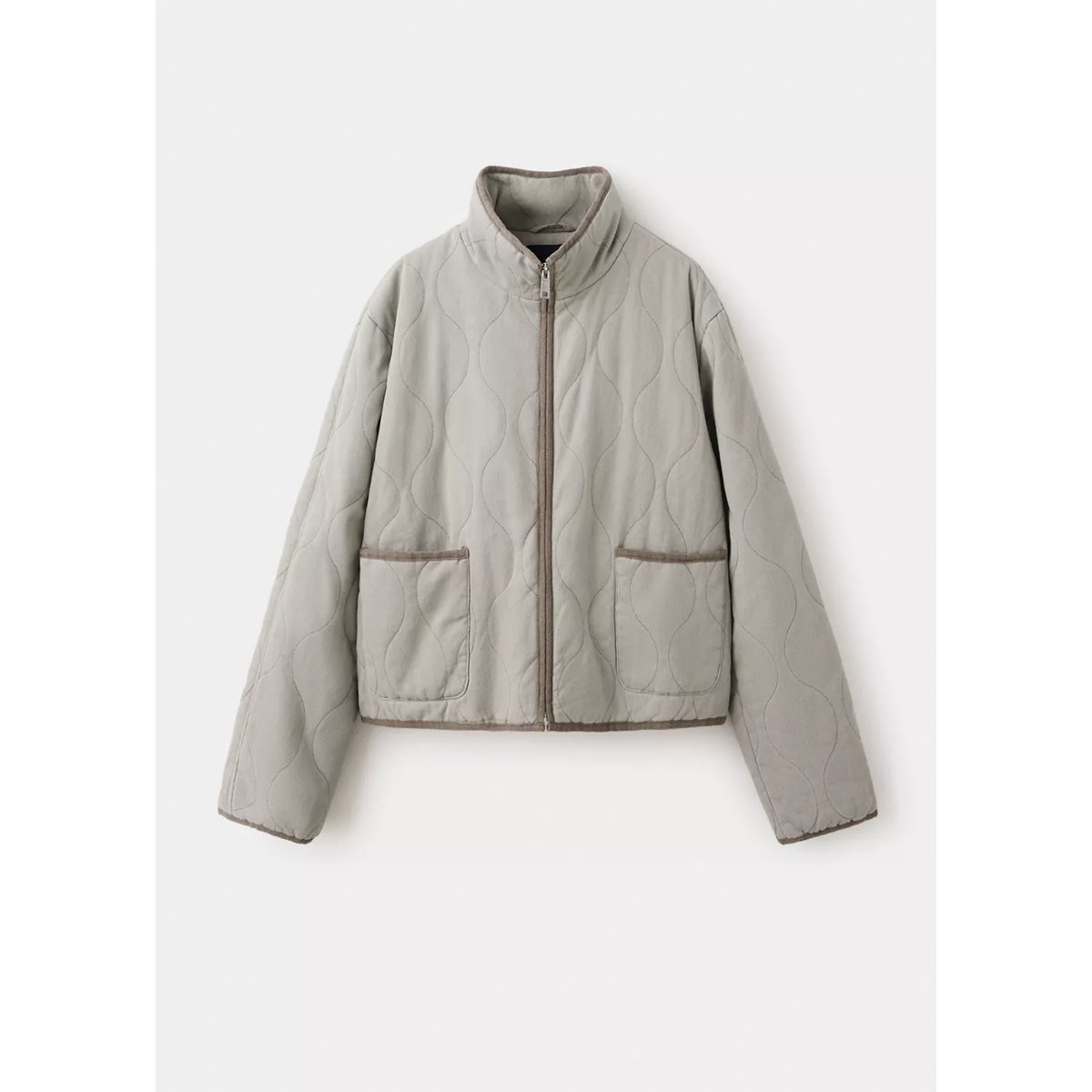Veste matelassée détail coutures kaki, MANGO TEEN