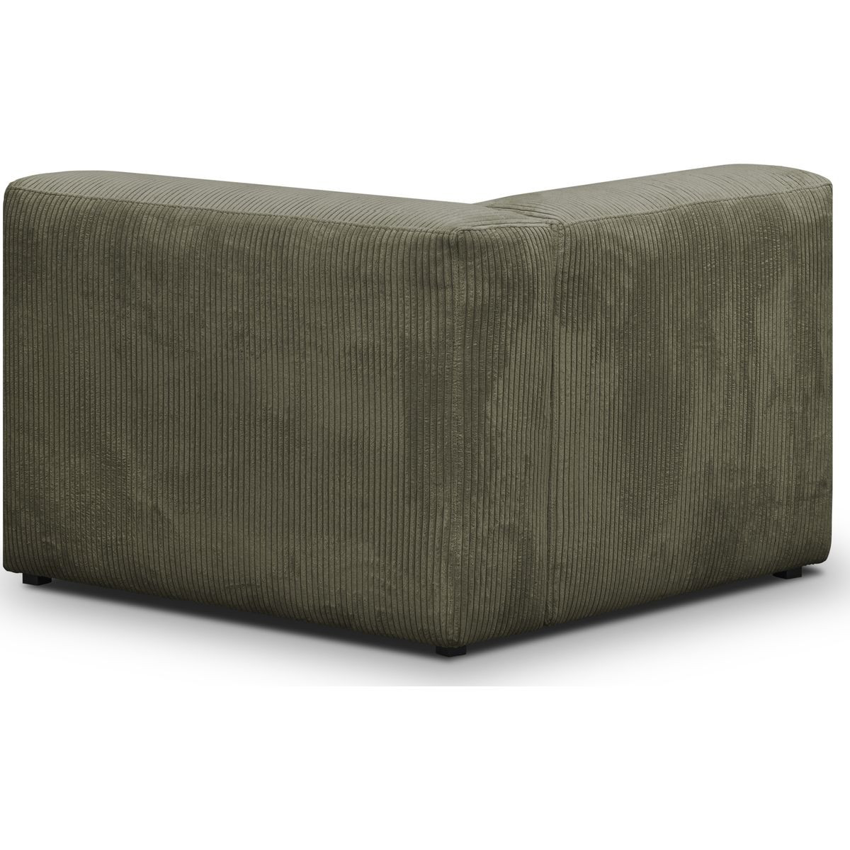 Canapé modulable 4 places en velours côtelé - MODULO vert kaki, HOMIFAB