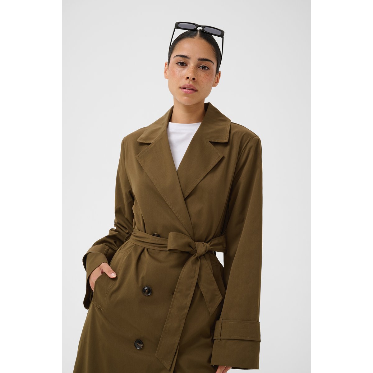 Manteau beige beech cc, KAFFE